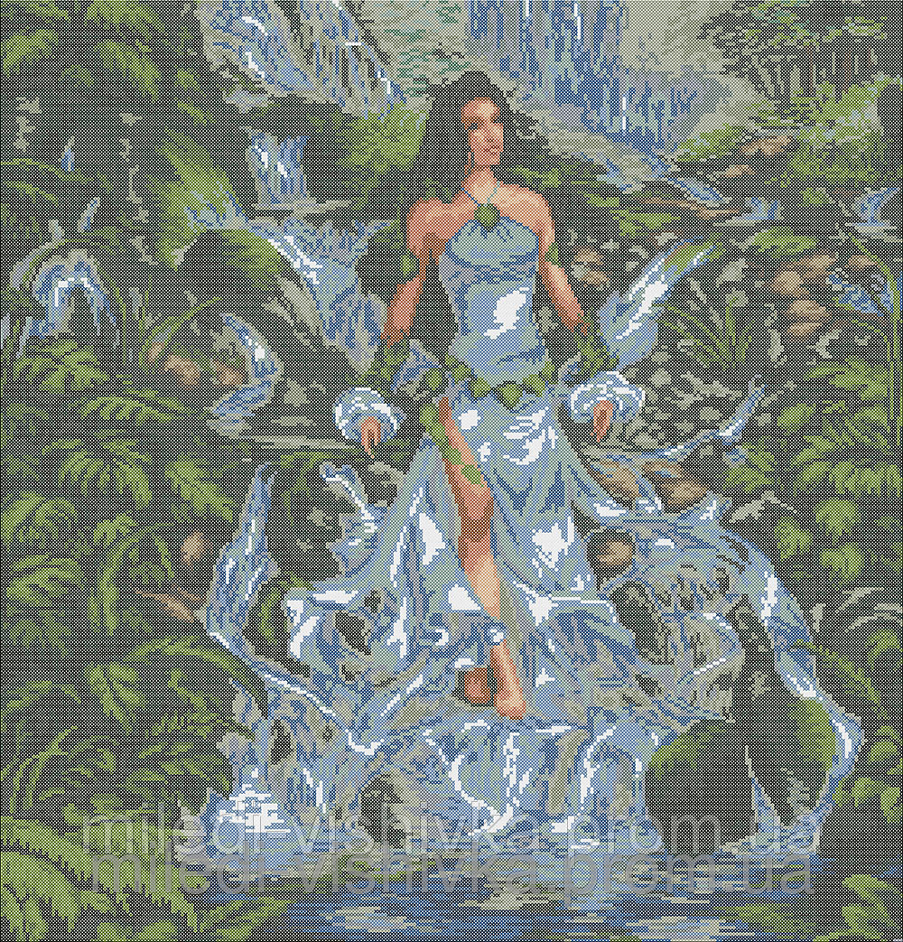 Схема для часткової вишивки бісером "Лісова діва", фото 1