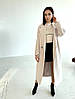 Актуальне жіноче довге кашемірове пальто молочного кольору, фото 8