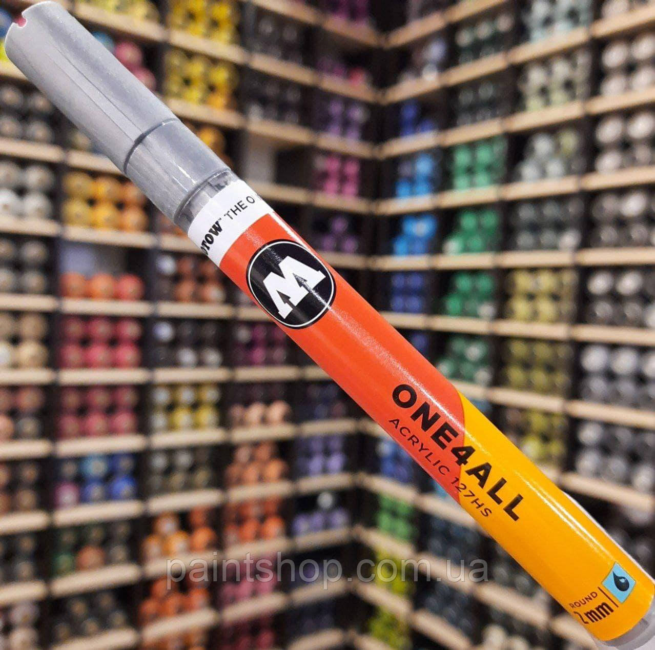 Акриловий маркер Molotow ONE4ALL 127HS Metallic Silver (Хром) 2 мм