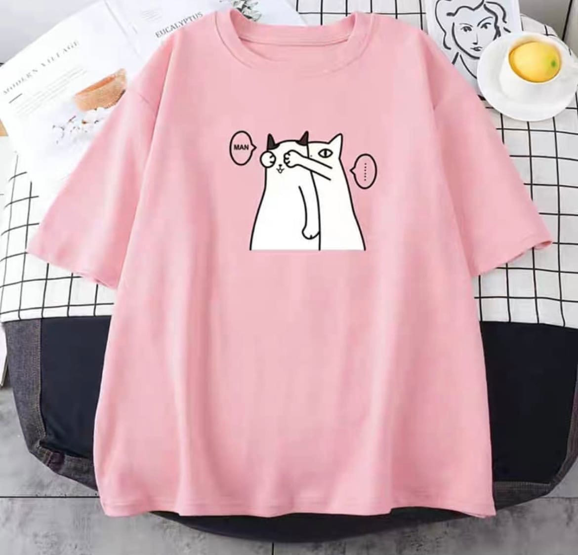 Жіноча футболка вільного крою oversize #183 «Кото Лав»