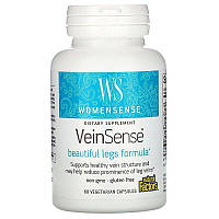 Поддержка вен для женщин, Natural Factors, WomenSense, VeinSense, 60 вегетарианских капсул (NFS-04943)