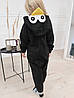 Кігурумі дитяча костюм піжама Пінгвін фліс чорний (на зріст: 110,116,122,128 см), фото 2