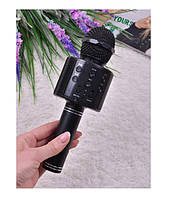 Беспроводной микрофон с встроенной колонкой Bluetooth для Караоке Wster WS-858 черный