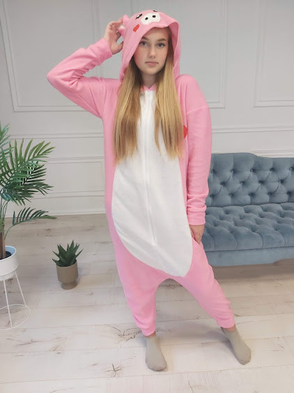 Кигуруми детский костюм пижама Свинка розовая (на рост: 80,86,92,98,104 см), фото 1