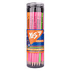 Олівець YES ч/гр треуг. з ласт. в пл.тубе "Erudite Neon", 36шт/уп, фото 3