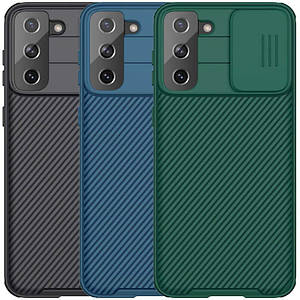 Карбонова накладка Nillkin Camshield (шторка на камеру) для Samsung Galaxy S21+