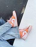 Чоловічі / жіночі кросівки Nike Air Jordan 1 Rose Orange | Найк Аір Джордан 1 Помаранчеві, фото 2