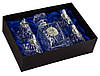 Кришталевий набір для віскі Графін та склянки 4 шт Boss Crystal Козак з шаблею Оазис накладки срібло, фото 6