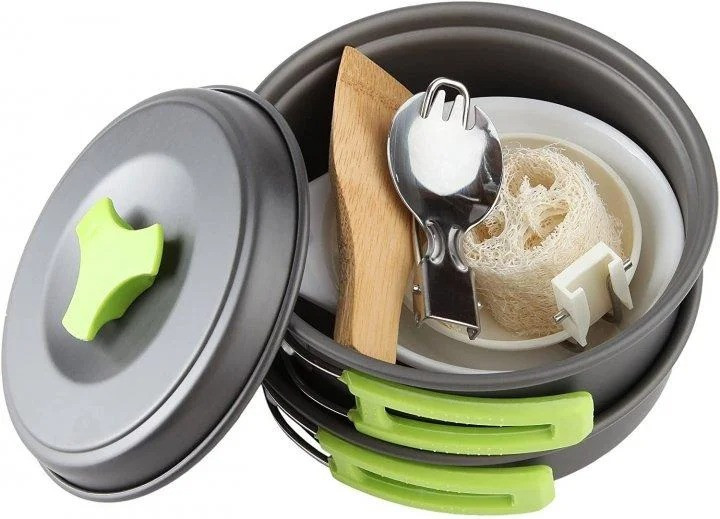 Набір посуду MalloMe Camping Cookware Mess Kit Gear для кемпінгу