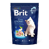 Сухой корм для котят Brit Premium by Nature с курицей 1,5кг