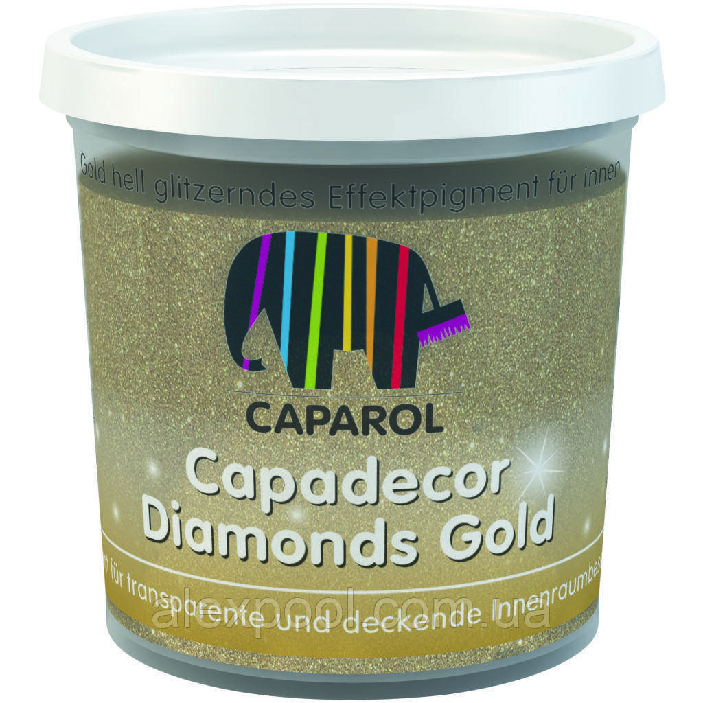 Caparol Capadecor Diamonds (золото) 75гр Блискучий пігмент для прозорих і непрозорих внутрішніх покриттів