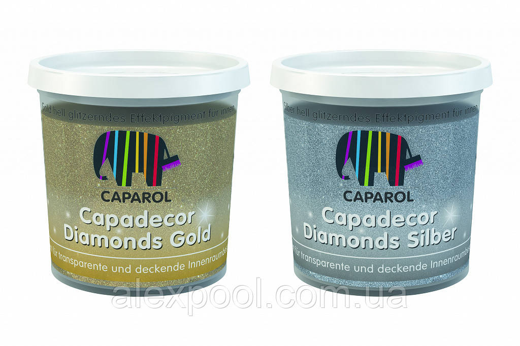 Caparol Capadecor Diamonds (серебро) 75гр Блестящий пигмент для прозрачных и непрозрачных внутренних покрытий - фото 2 - id-p1583580350