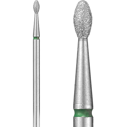 Насадка алмазна крапля безпечна IQ Nails Польща 277.534.023 (зелена, жорстка насічка), фото 1