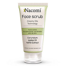 Скраб для обличчя з екстрактом кропиви та хвоща Nacomi Acne-control Face Scrub 85 мл
