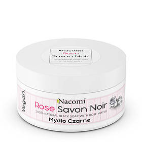 Чорне мило з рожевою водою Nacomi Savon Noir Natural Black Soap with Rose Water 125 г