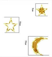 Гирлянда Штора Звезда и месяц с пультом ТЕПЛАЯ РАЗНЫЕ РЕЖИМЫ, хорошая цена