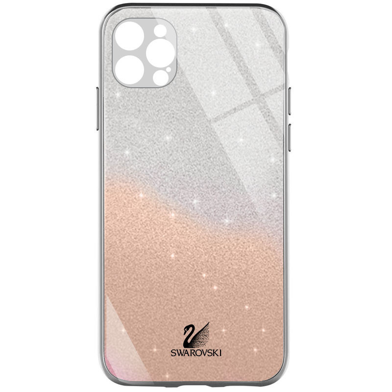 TPU+Glass чохол Swarovski для Apple iPhone 13 Pro Max (6.7") Скло, Помаранчевий, фото 1