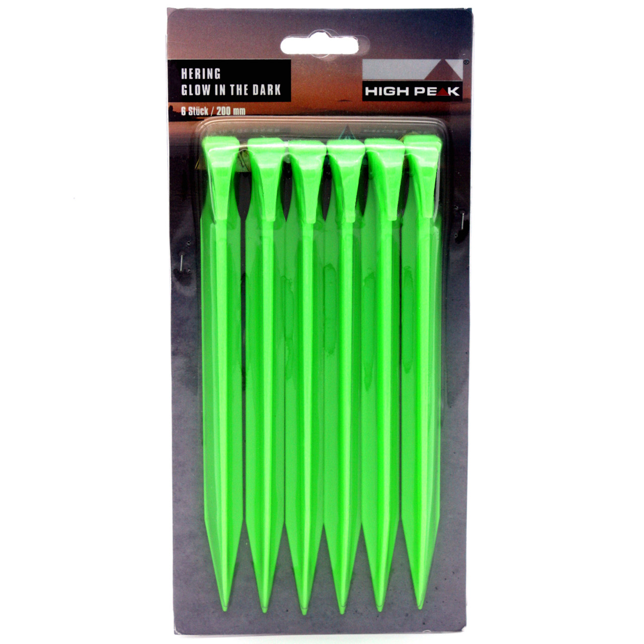 Кілочки High Peak Glow in the Dark ABS Peg 20 см 6 шт. Luminous Green (42202) (929003)