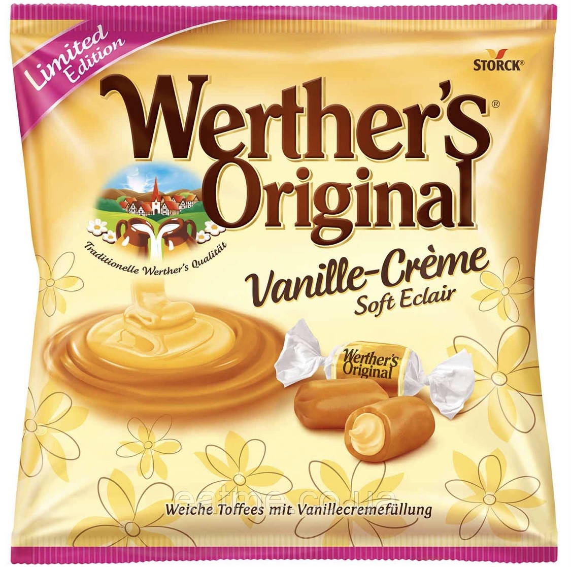 Werther's Original Soft Eclair Vanille-Crème Карамель із ванільним кремом 180g