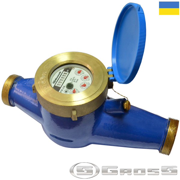 Счетчик холодной воды MТK 40, різьбовый 1 1/2" (ду 40) б/ш Gross R 80 - фото 1 - id-p19200704