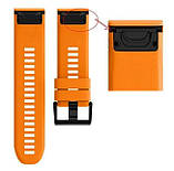 Ремінець для Garmin Fenix 5S, 5S+, 6S, 6S pro, 6S Sappphire (QuickFit, помаранчевий), фото 2