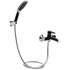 Кран для ванни чорний з коротким зливом Qtар Grand BCR 006