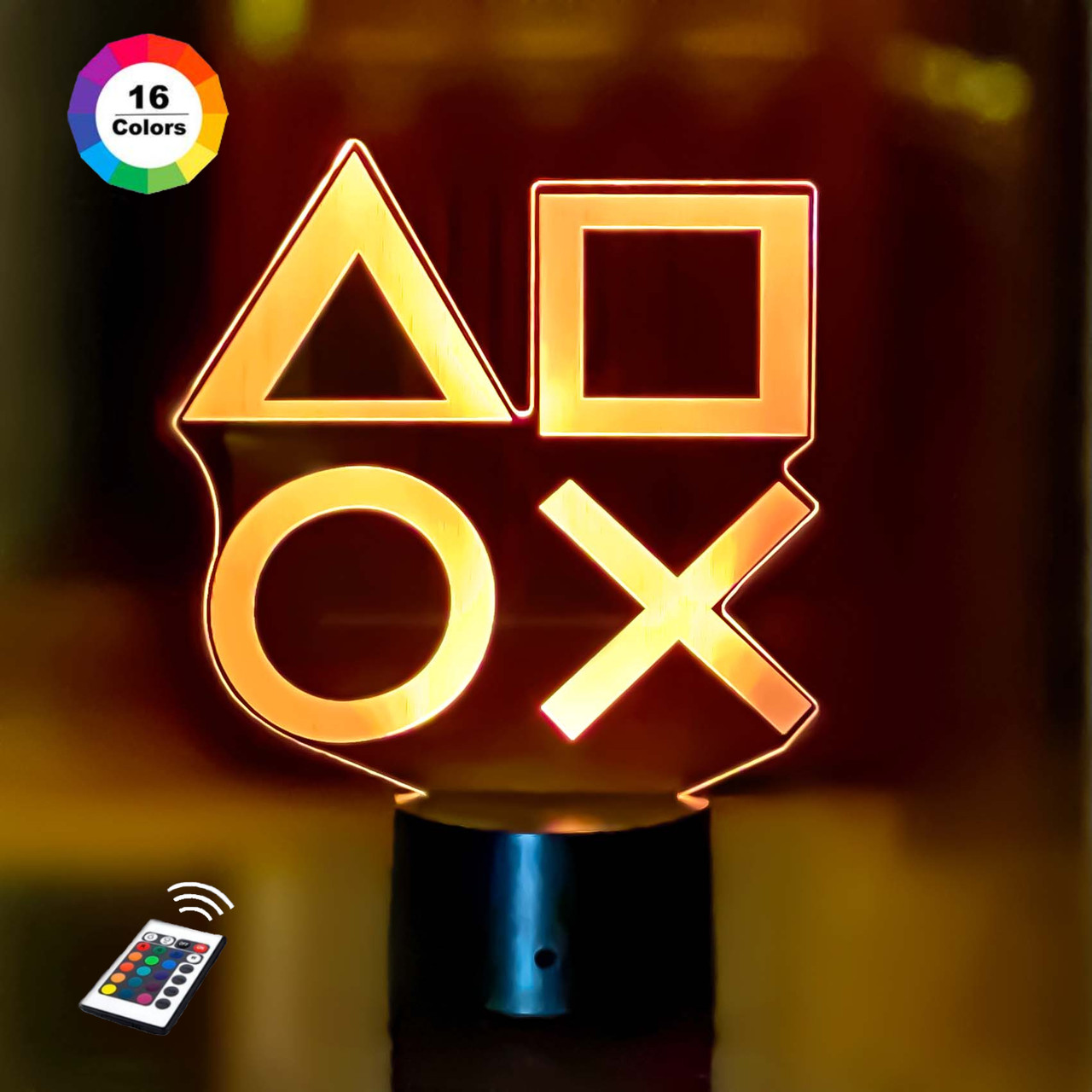 3D нічник "PlayStation 2" (ВОЛІЧНЕ ЗОБРАЖЕННЯ)+ мережевий адаптер + батарейки (3ААА) 3DTOYSLAMP