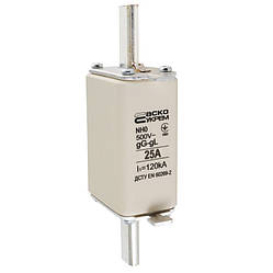 Запобіжник ножовий з плавкою вставкою NH0 25A gG
