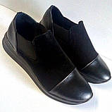 Комбіновані жіночі туфлі з натуральної шкіри та замші, фото 3
