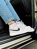 Жіночі кросівки Nike Air Jordan 1 Retro High Black White PINK | Найк Аір Джордан 1 Розові, фото 2