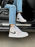Жіночі кросівки Nike Air Jordan 1 Retro High Black White PINK | Найк Аір Джордан 1 Розові, фото 3