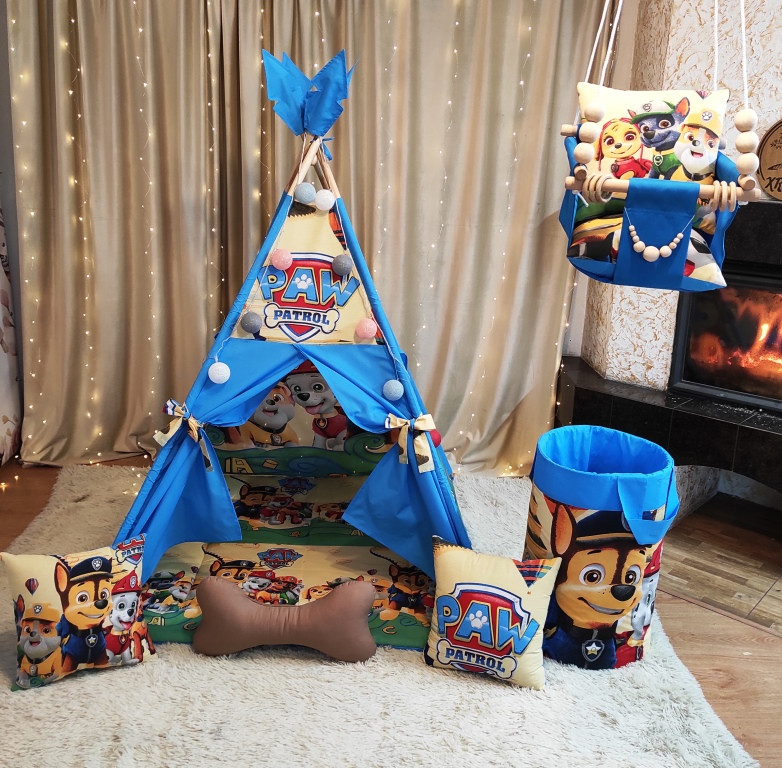 Вігвам  Щенячий патруль PAW Patrol + кошик + підвісна гойдалка. Повний комплект !