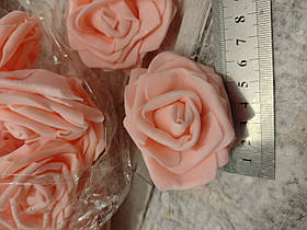 Троянда з фома персик 7 см.