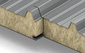 Покрівельні сендвіч-панелі 100 мм з наповнювачем з мінеральної вати від виробника