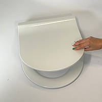 Сиденье для унитаза из дюропласта с крышкой с микролифтом Solid 0421, Туалетное сиденье из прочного материала