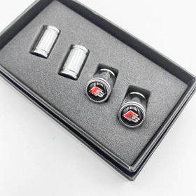 Захисні ковпачки на ніпеля Sport Audi S-line (Ауді С-лайн) 4 шт Хром