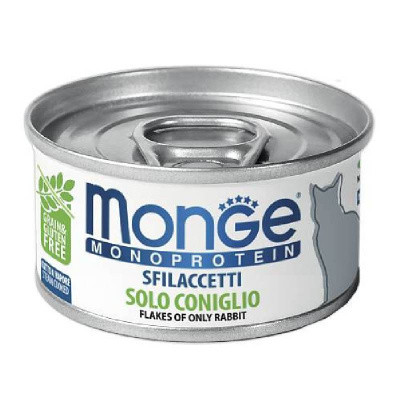 Монопротеїнові консерви для кішок Monge (Монge) Monoprotein Solo coniglio - з Кроликом 80 г.
