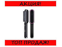 Расческа выпрямитель для волос с турмалиновым покрытием Hair Straightener HQT-909 черная! Полезный