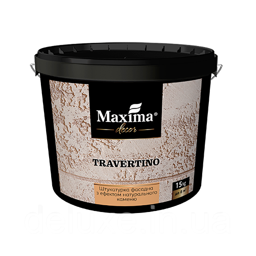 Декоративна штукатурка Travertino, біла, 15 кг, ТМ "Махіmа"
