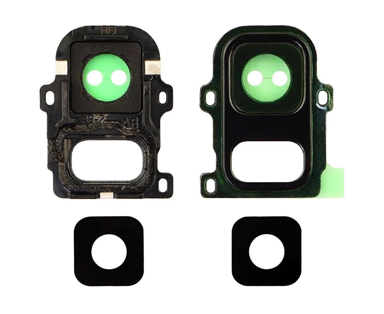 Скло камери для Samsung A600 Galaxy A6 (2018) з чорною рамкою, фото 1