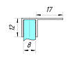 NFU-201-19-00-L2500 Ущільнювач на душову кабіну F-подібний, під скло 8 мм, ультра прозорий, довжина 2500мм, фото 3