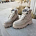Черевики жіночі демісезонні шкіряні бежеві на платформі 38р, жіноче взуття від виробника, фото 7