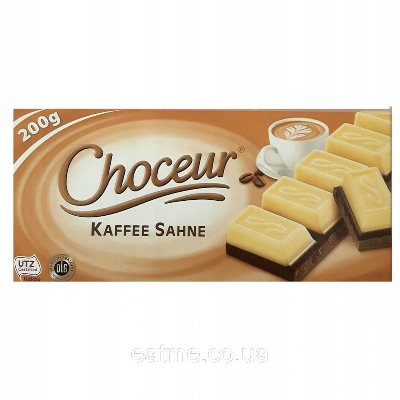 Choceur Kaffee Sahne Білий і Темний шоколад із кавовим смаком 200g, фото 1