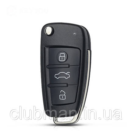 Корпус ключа для AUDI (Ауді) 70x35mm 3 кнопки, без леза ключа, фото 1