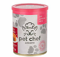 Pet Chef (Пет Шеф) Влажный корм для взрослых кошек мясной паштет (говядина) 360гр