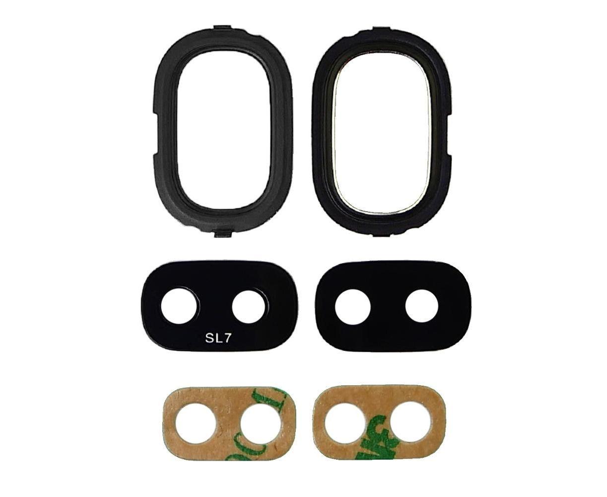 Скло камери для Samsung J400 Galaxy J4 (2018) з чорною рамкою, фото 1