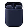 Бездротові навушники inPods i12 темно-сині 5.0 Bluetooth сенсорні + Чохол у Подарунок, фото 3