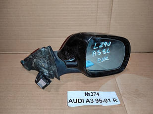 No374 Б/у Дзеркало бокове право 8L1858531JA3FZ для Audi A3 1995-2001