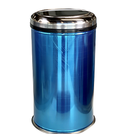 Кругле відро для сміття з рухомою кришкою з нержавіючої сталі побутове 32 літри