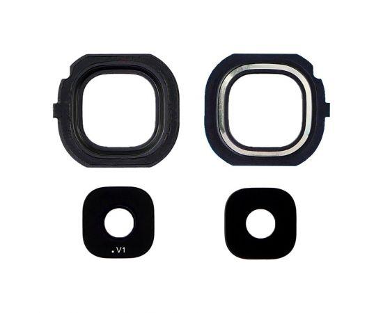 Скло камери для Samsung J510 Galaxy J5 (2016) із сірою рамкою, фото 1